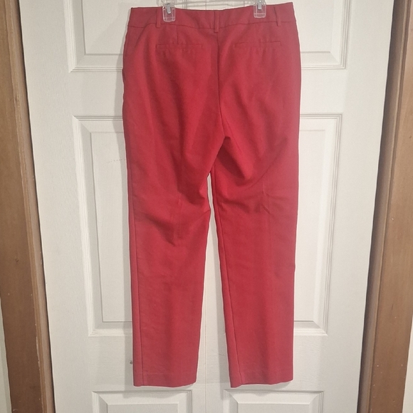 Apt. 9 Straight Leg Trousers Pants - 8 - Christmas Red - Picture 3 of 9